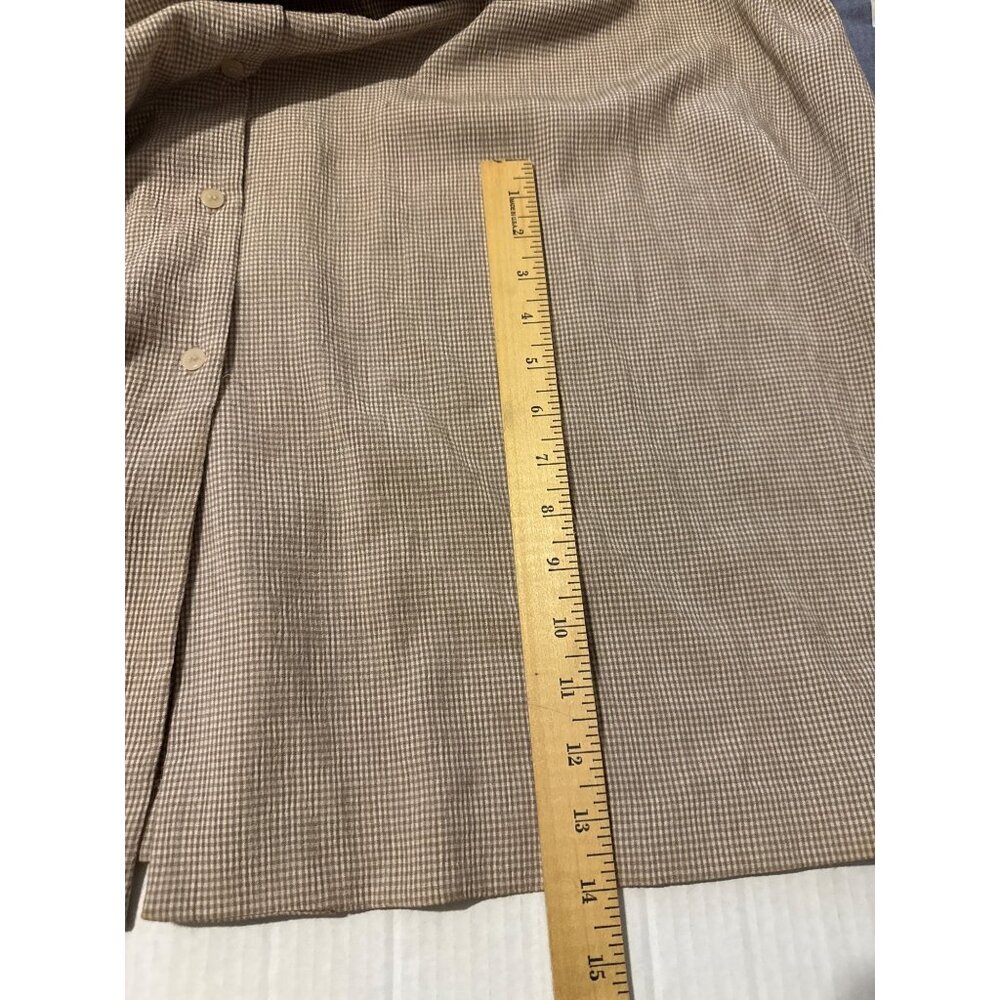 Vintage Sarah Chapman Maxi Gingham Modest Button Up Tie - Back Dress Size 12 - Picture 14 of 15